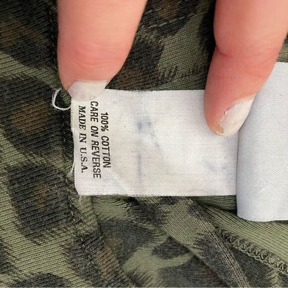 Hot Cotton by Marc Ware - green, brown and black leopard / cheetah print hoodie. - Picture 5 of 7